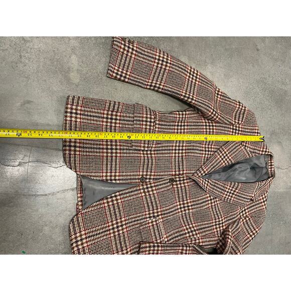 VTG Burberrys Tweed Blazer 40R English Woven Plaid Academia Preppy Old Money - Picture 2 of 10